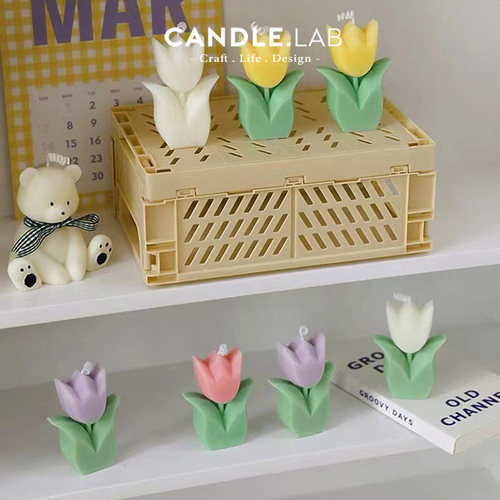INS风郁金香DIY香薰蜡烛硅胶模具