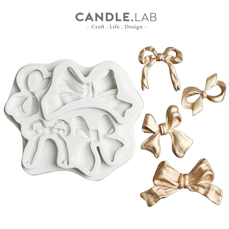 蝴蝶结diy香薰蜡烛石膏硅胶模具