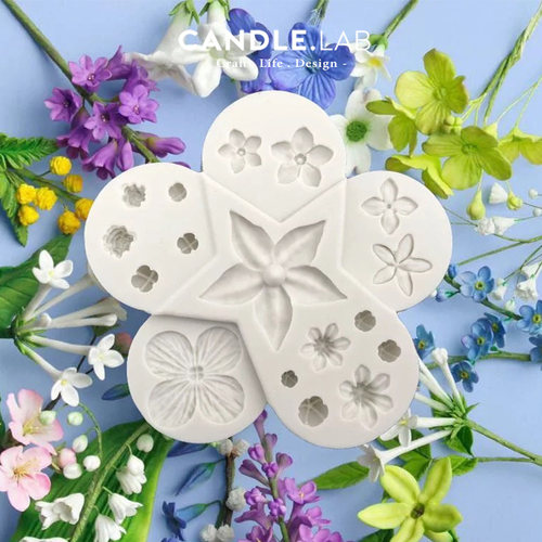 花心diy香薰蜡烛石膏硅胶模具