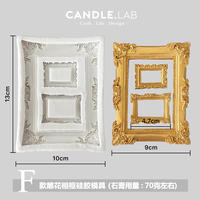 Candles.lab: DIY retro carved photo frame and mirror frame silicone mold, embossed scented plaster CANDLE mold thumbnail 6