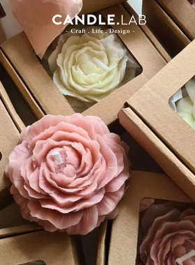 CANDLE.LAB | 盛开大牡丹花DIY香薰石膏蜡烛扩香石手工皂硅胶模具
