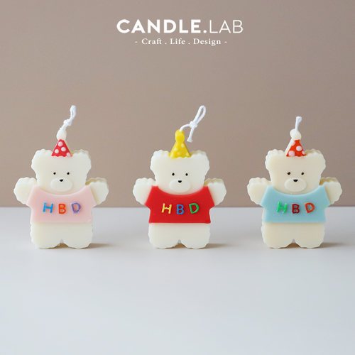 生日小熊DIY香薰蜡烛硅胶模具