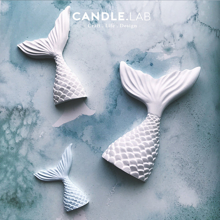 CANDLE.LAB | 美人鱼尾巴DIY香薰石膏蜡烛扩香石手工硅胶模具16