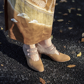 丁香诗会 林徽因同款 旗袍鞋 徐行记 复古磨砂皮秋冬高跟鞋 酒杯跟