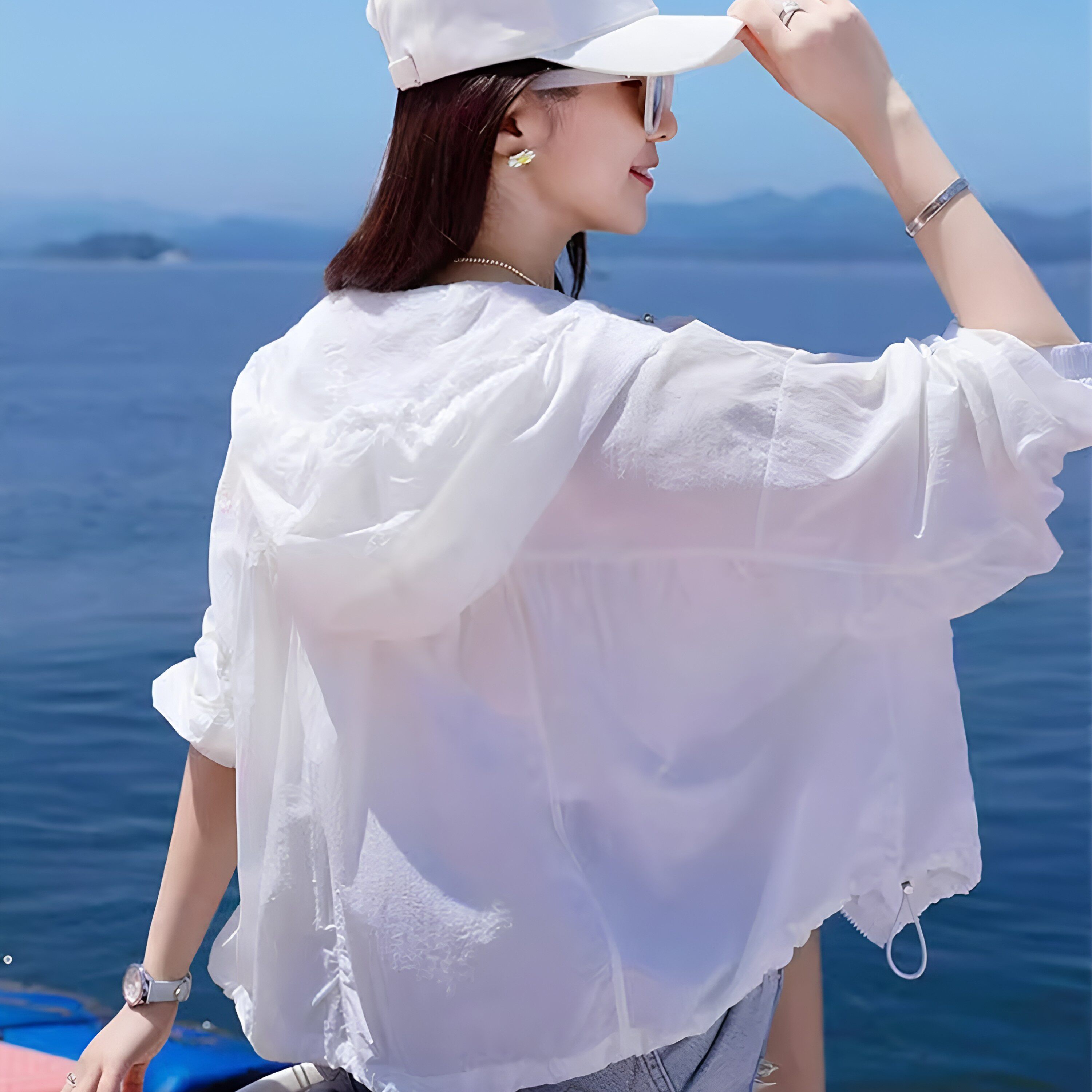 2026夏季白色薄款防晒外套女