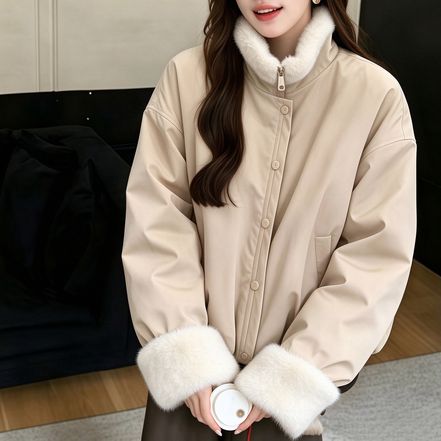 2026秋冬韩货女加绒加厚派克服