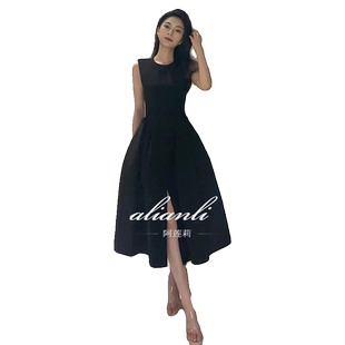 晚礼服裙女2025新款高级感轻奢小众高端法式赫本风黑色毕业成人礼