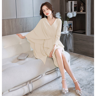 晚礼服裙女宴会气质轻奢小众高端正式场合年会主持人端庄大气晚宴