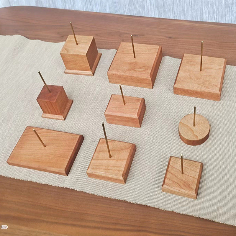 樱桃木实木胸像底座diy手工