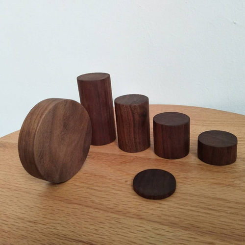 黑胡桃木圆柱模型底座模型底座