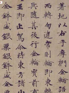 1:1钟绍京小楷转轮圣王经高清复制艺术微喷古代书法D复制品装饰画