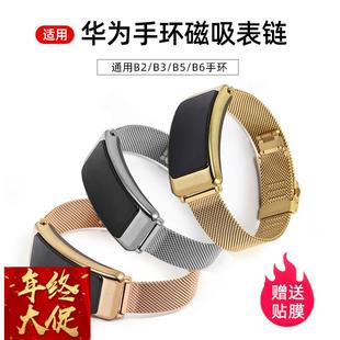 B7运动手环不锈钢男女金属表链 米兰尼斯表带适配华为B2