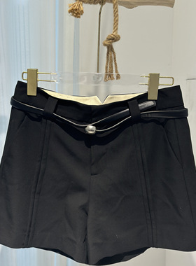 欧洲站丁螺GN女装2025秋季新款高腰显瘦休闲直筒气质短裤百搭女