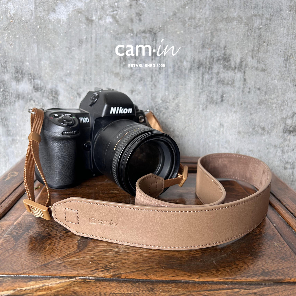cam-in复古真皮宽版适用富士XT5 XT50 X100V相机背带索尼斜跨肩带