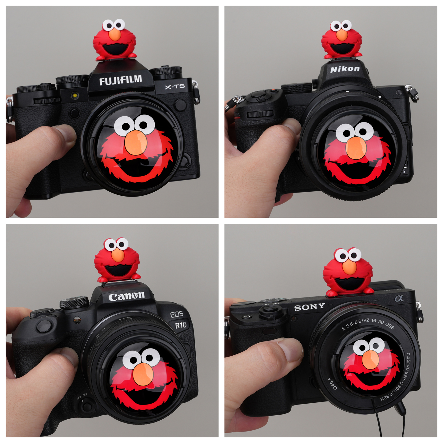 红色芝麻街暴力熊镜头盖热靴卡通