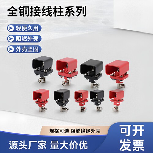 大电流纯铜穿墙式储能接线柱