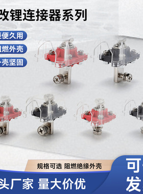 铅改锂电池端子储能接线柱锂电池接线端子带透明盖子铅改锂