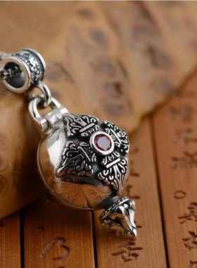 女性时尚复古设计红色锆石套装水瓶铜吊坠项链休闲派对首饰礼物