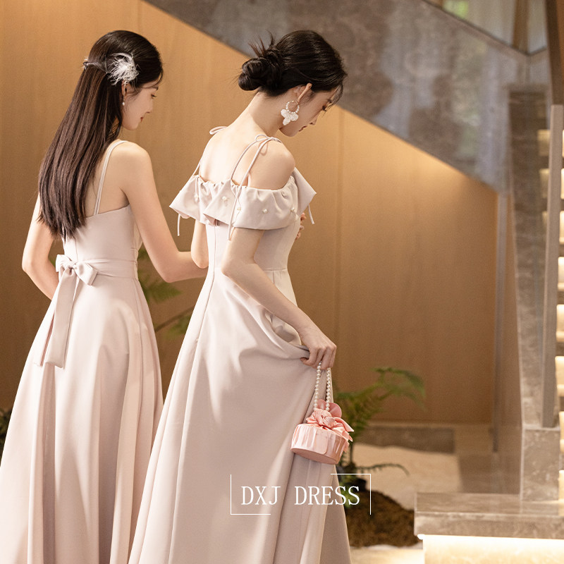 仙气伴娘服气质晚礼服