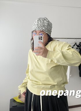 onepang打底简约廓形圆领套头卫衣宽松显瘦休闲上衣大码女装