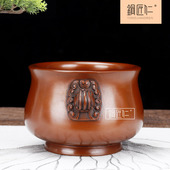 铜匠仁 铜香炉紫铜天鸡炉熏炉摆件家居室内仿古檀香炉熏炉i.