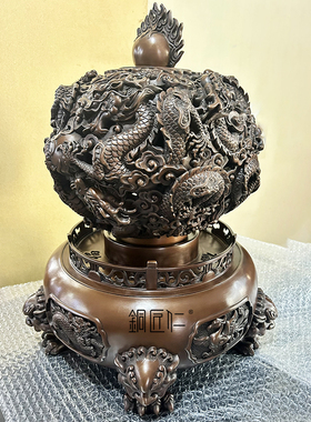 铜匠仁 紫铜摆件铜家居装饰品九转乾坤博古架桌面中式铜器工艺品