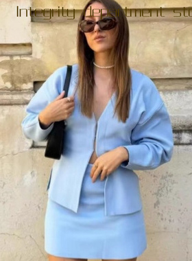 Casual coat, loose stand collar cotton jacket秋冬袖针织外套