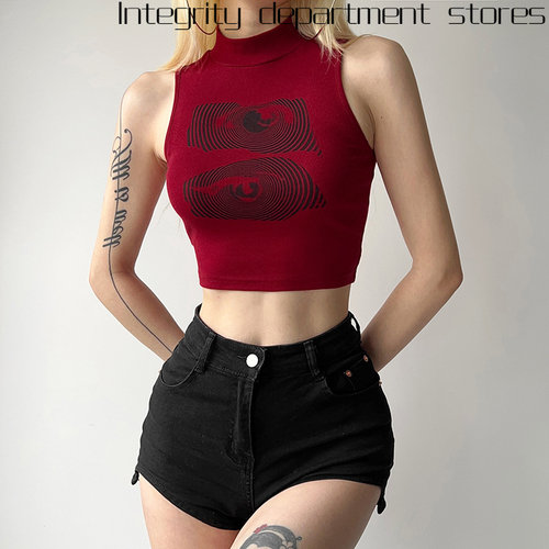 Sexylacetopcamisolevest字母印