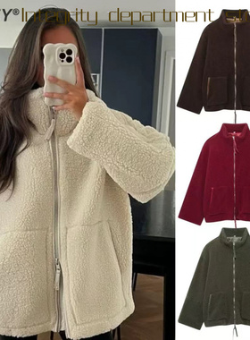 Casual coat, loose stand collar cotton jacket爆款风百搭宽松