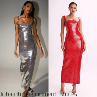 printed satin sexy fit dress独立站亮片晚礼服性感露 slim Long