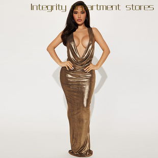 lace cut out top秋季 sexy sheer 显瘦性感辣妹纯色深字领 neck