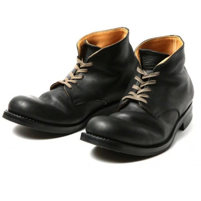 Large casual boots低帮圆头色平底前系带男士粗跟马丁靴大码大头