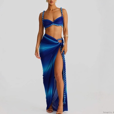 Sexy waist cinched V-neck long sleeved dress风2025性感时尚沙