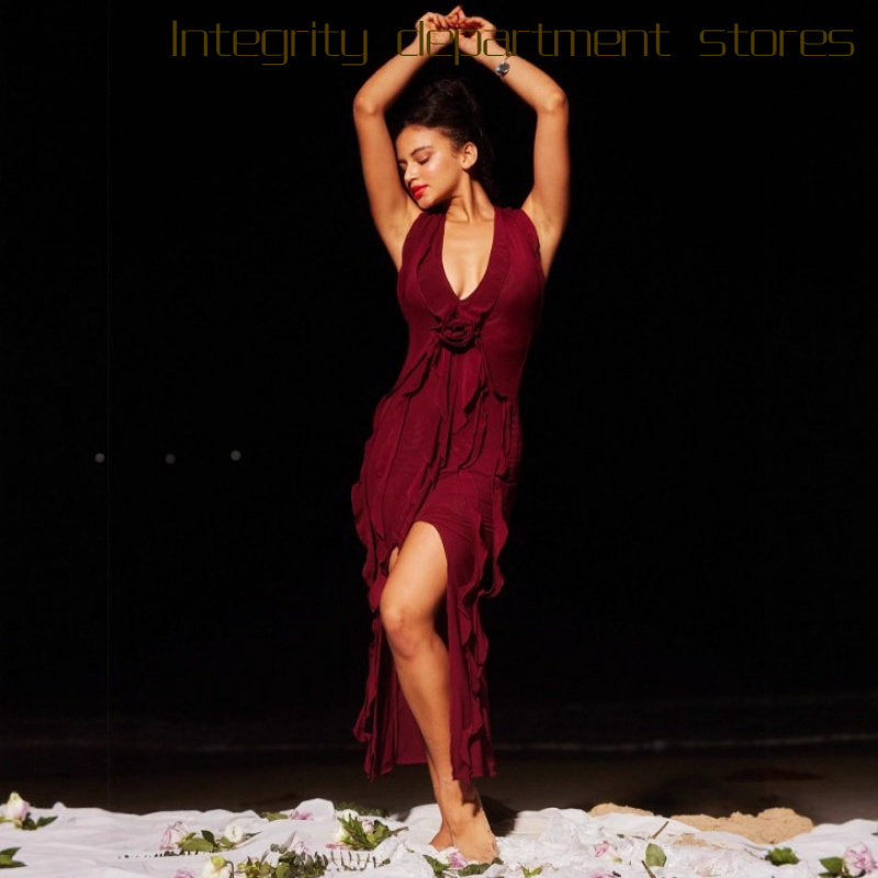 Sexystraplesslaceupvestmeshdre