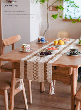 桌旗桌布床旗茶几餐桌电视柜布艺长条简约北欧ins复古布艺装饰布