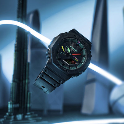 卡西欧G-SHOCK手表农家橡树八角GA-B2100MF/FC多彩霓虹太阳能蓝牙