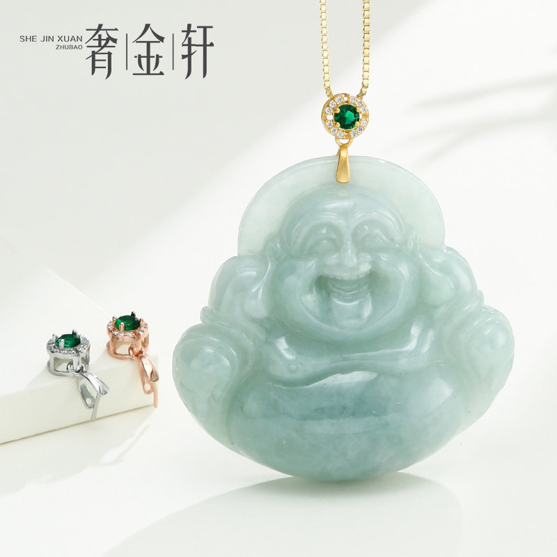 斜孔吊坠扣夹扣 S925纯银扣连接扣 观音翡翠玉坠玉佛斜孔扣头