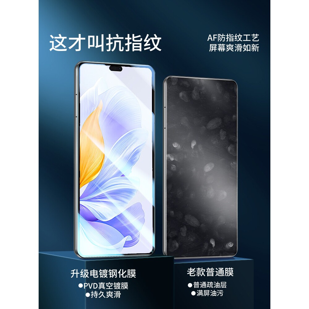德国青果老黄适用荣耀x60钢化膜华为x60i手机膜荣耀x60pro全屏覆盖honor专用防摔高清钻石新款X6oi全包保护p