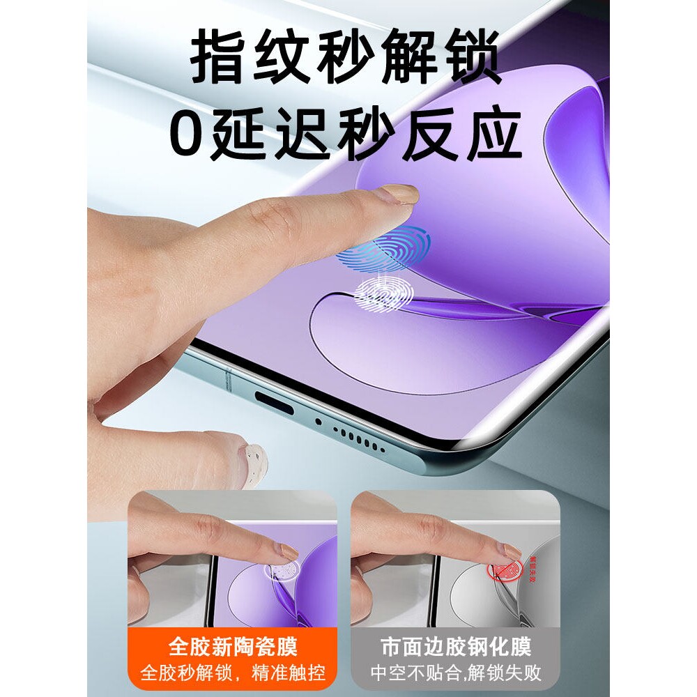 德国青果老黄适用OPPOReno13Pro手机膜reno12钢化膜OPPO曲面陶瓷膜rone11全胶防摔10por十opporeon6全屏5保