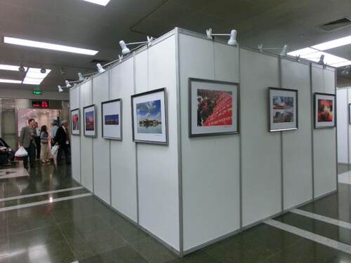书法书画摄影作品屏风展板画展展览文化宣传八棱柱展架厂家