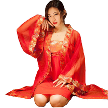 肚兜式内衣古代汉服透明薄纱女睡衣1