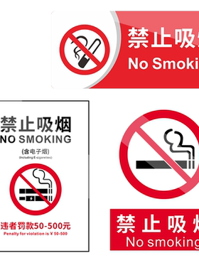 公共墙贴感谢您不吸烟温馨提示牌