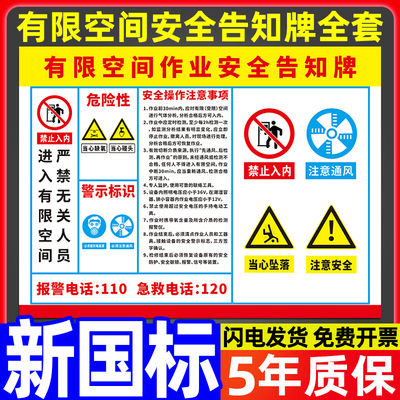 有限空间安全告知牌定制