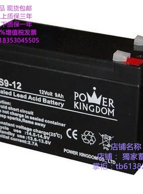 POERKINGDOM豫光蓄电池12V9AH消防机柜PS9-12机柜UPS应急电源机房