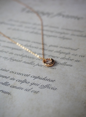 925纯银小众简约圆圈冷淡风项链