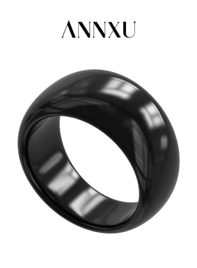 ANNXXU如鱼得水系列黑色不规则树脂手镯宽手镯镯子