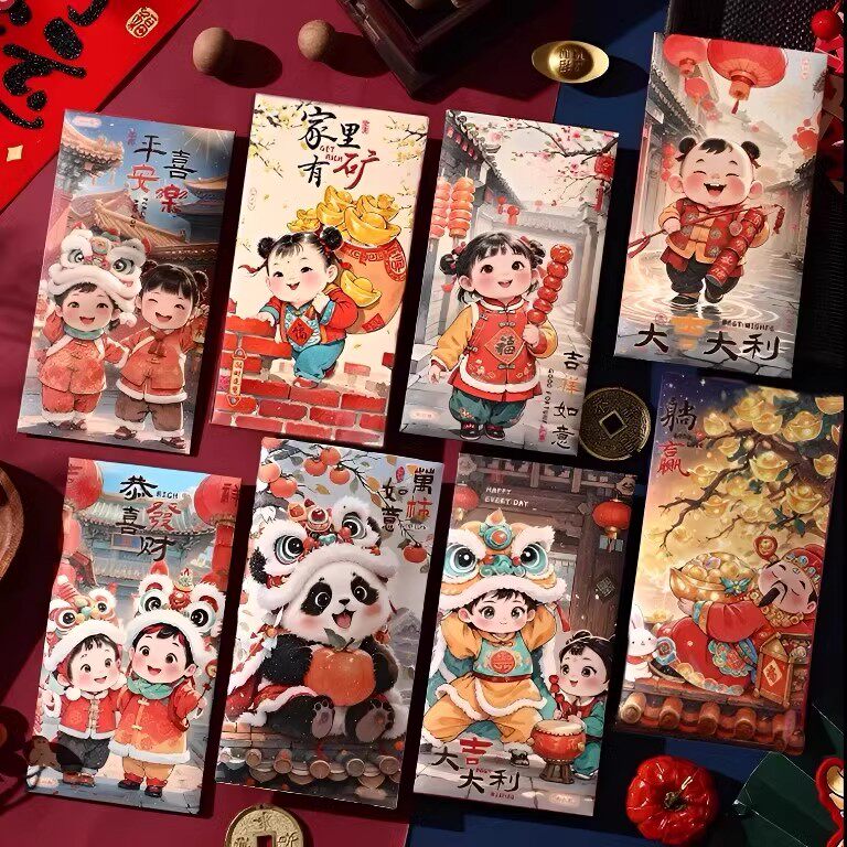 【下单立减50】福娃红包年画中式创意利是封蛇年新春节压岁包QC