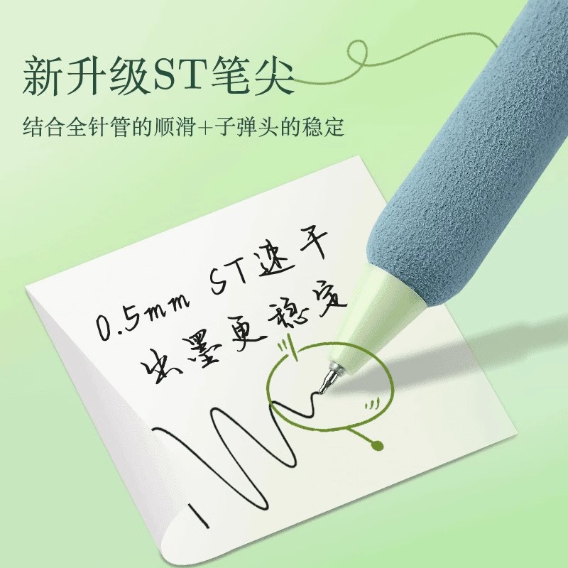 【下单立减50】抹茶欧包刷题笔专用高颜值速干按动中性笔护套HX