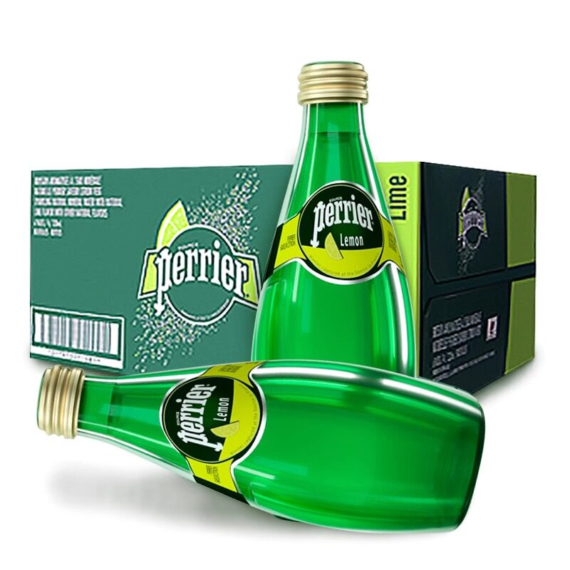 法国进口Perrier巴黎水330ml*24整箱原味含气 新品矿泉水苏打水