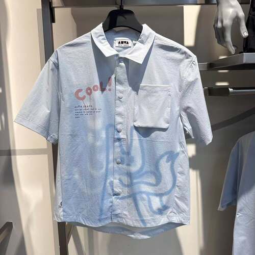 安踏运动男女款2026夏季新款滑板系列宽松休闲短袖衬衫 172638101